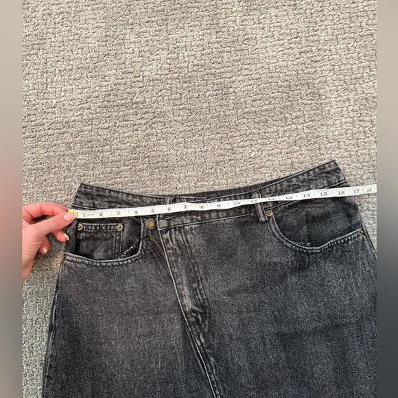 Dressed in LALA Asymmetrical Black Denim Skirt - Picture 7 of 8